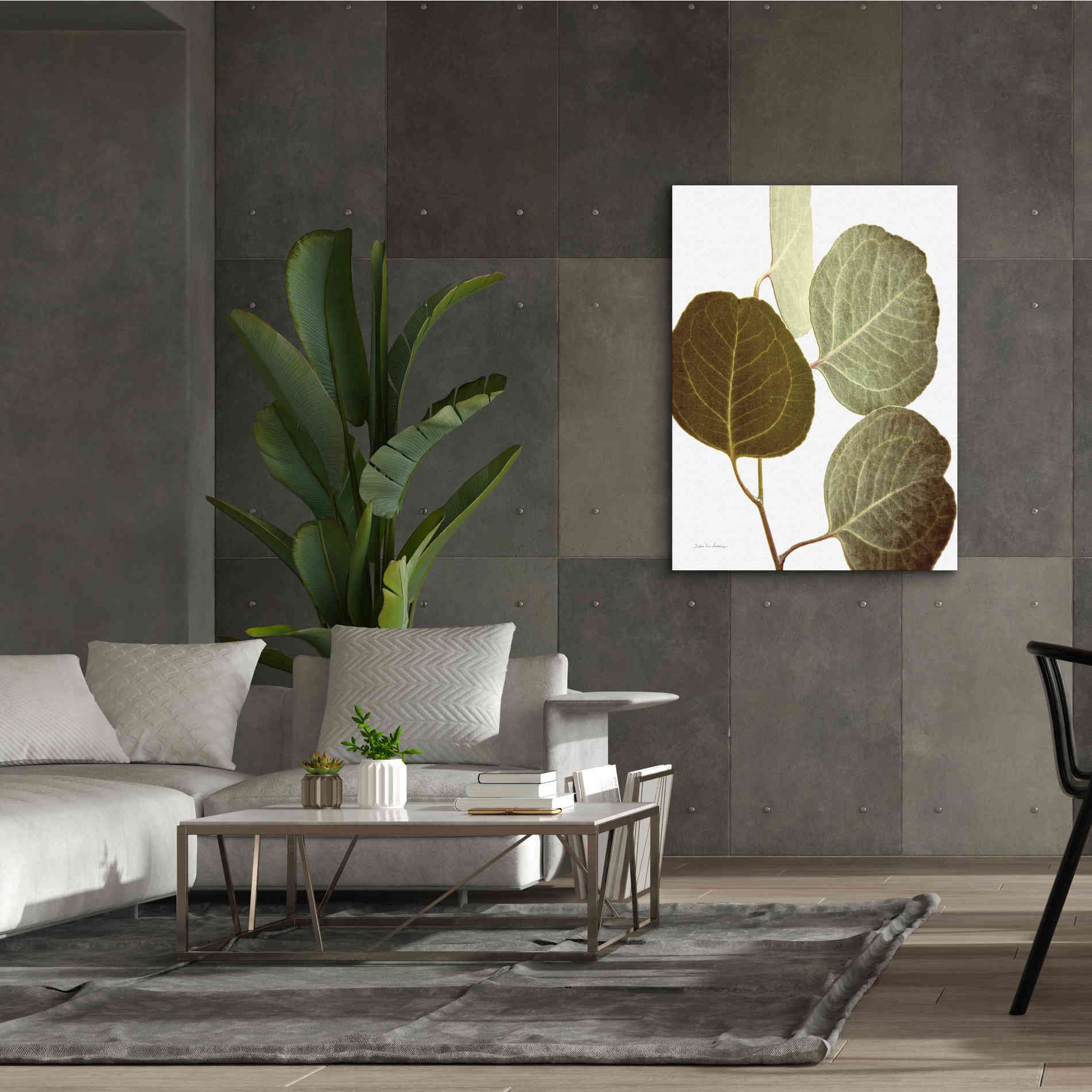 'Eucalyptus Color on White' by Debra Van Swearingen, Canvas Wall Art,40 x 54
