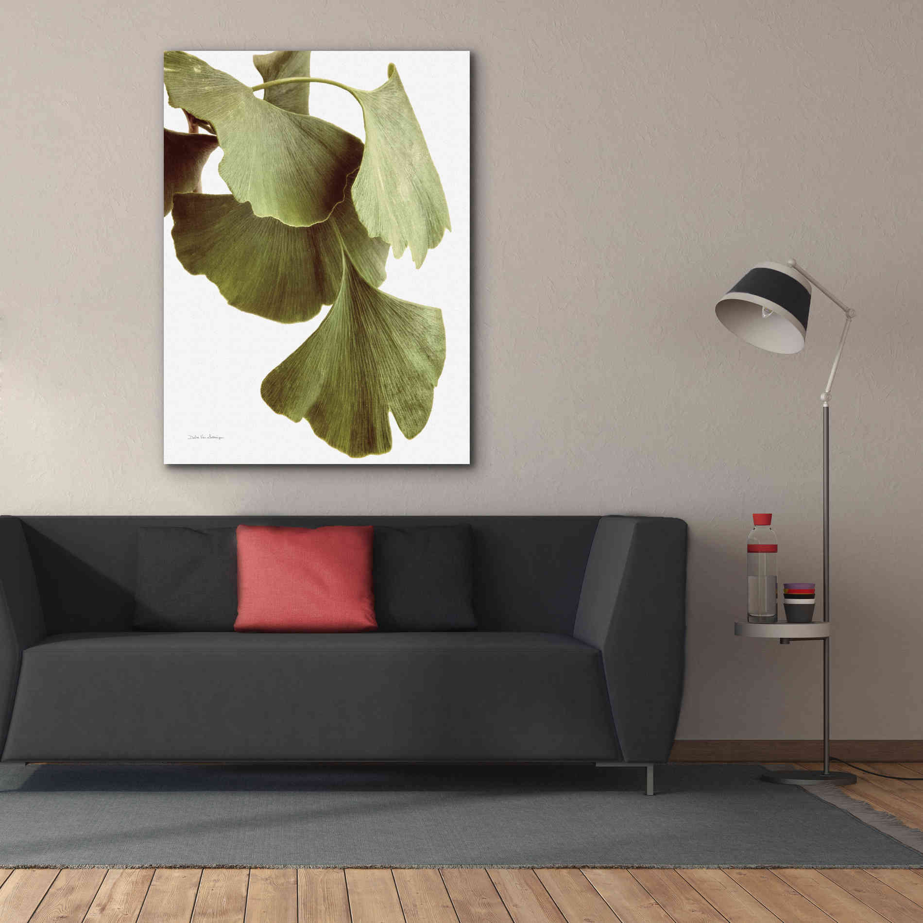 'Ginko Color on White' by Debra Van Swearingen, Canvas Wall Art,40 x 54