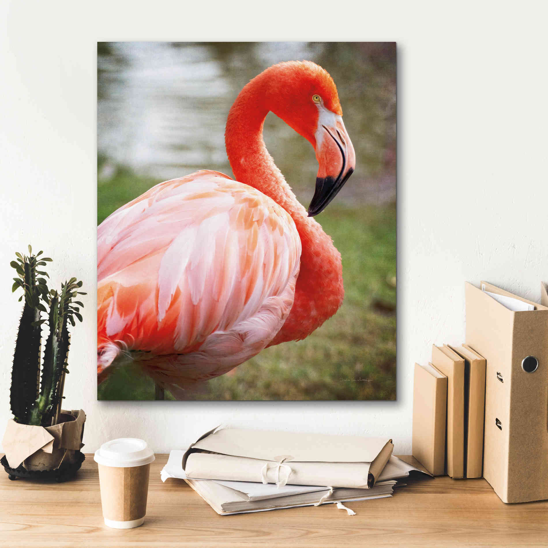 'Flamingo I' by Debra Van Swearingen, Canvas Wall Art,20 x 24