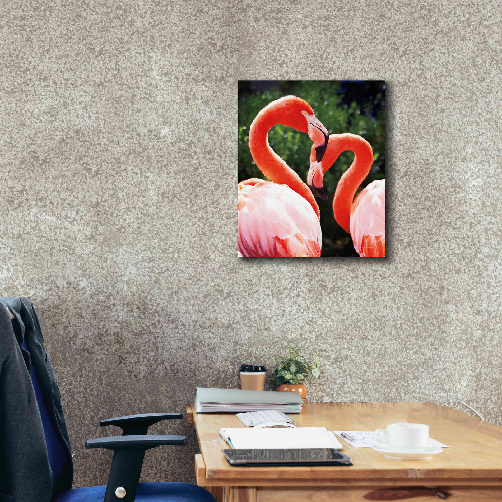 'Flamingo II' by Debra Van Swearingen, Canvas Wall Art,20 x 24