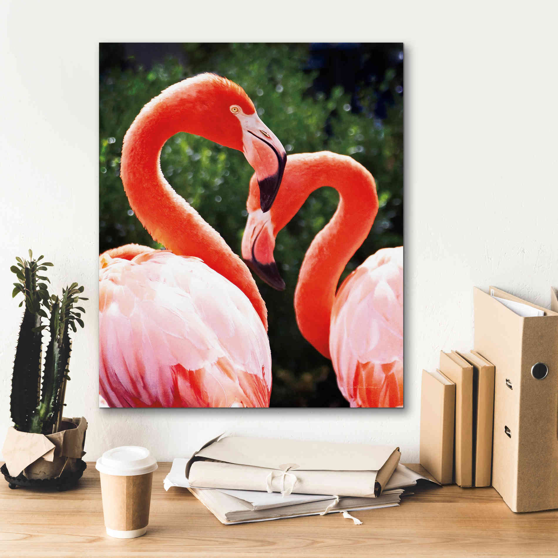 'Flamingo II' by Debra Van Swearingen, Canvas Wall Art,20 x 24