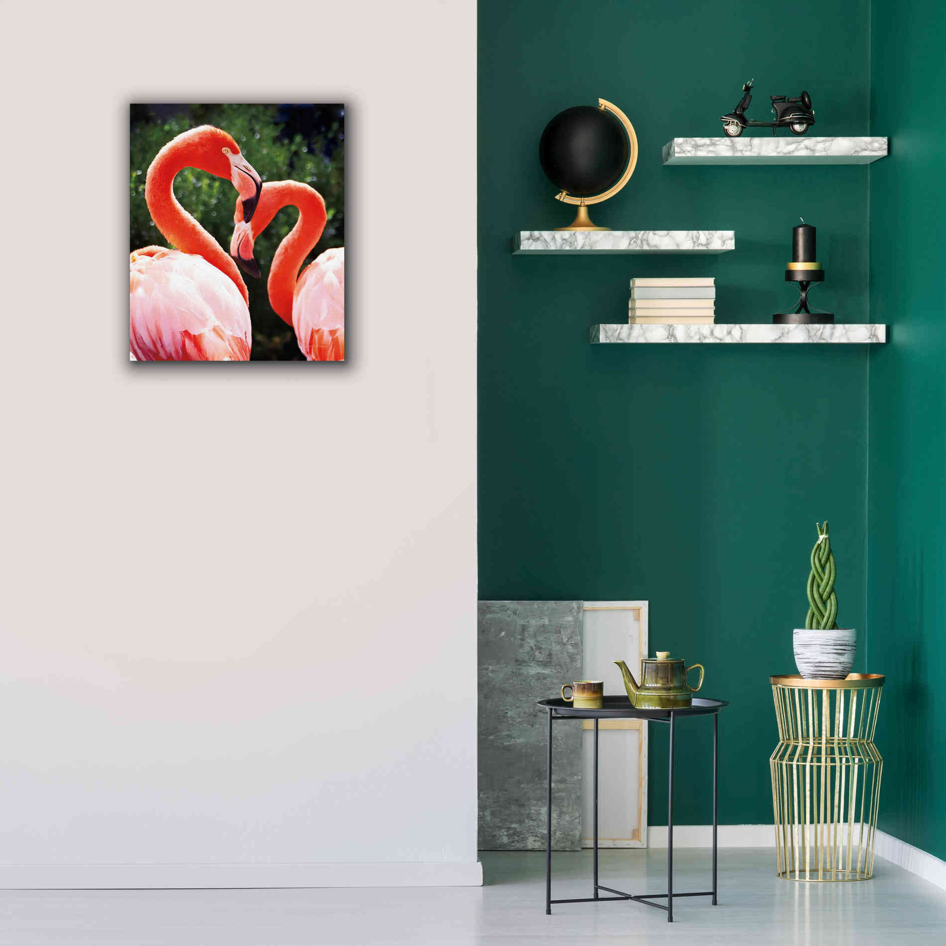 'Flamingo II' by Debra Van Swearingen, Canvas Wall Art,20 x 24