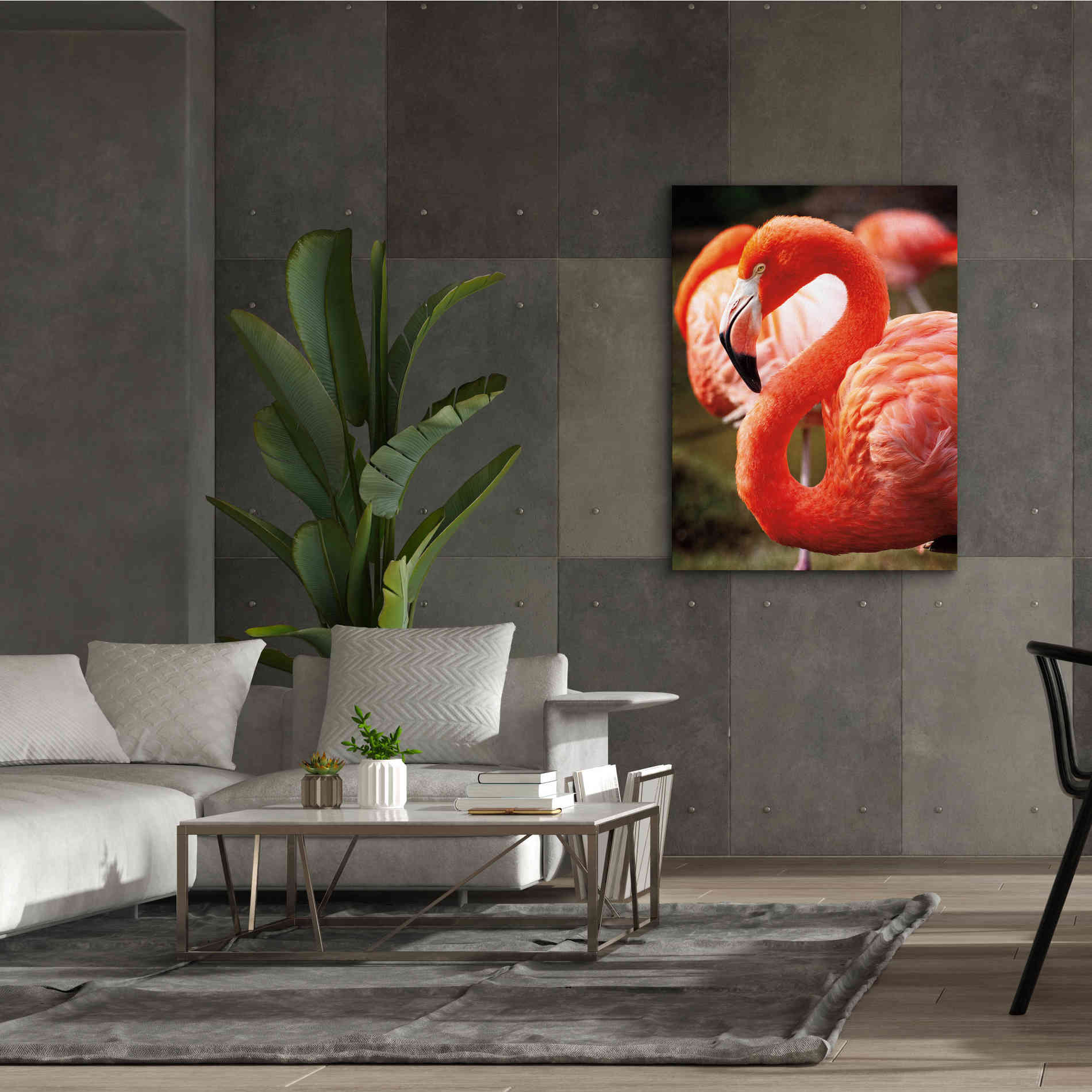 'Flamingo III' by Debra Van Swearingen, Canvas Wall Art,40 x 54