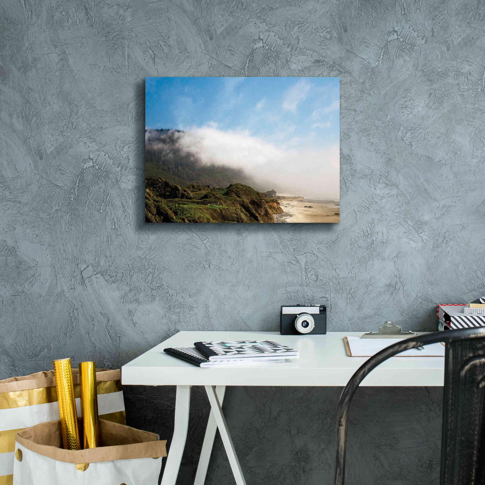 'Coastal Fog' by Debra Van Swearingen, Canvas Wall Art,16 x 12