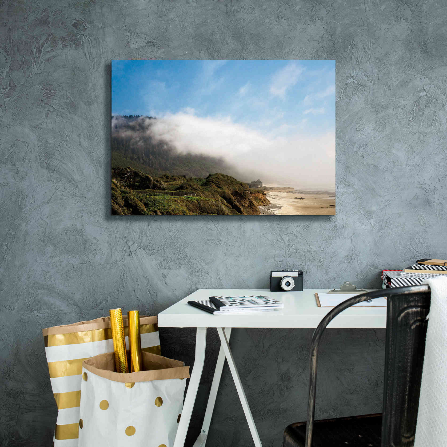 'Coastal Fog' by Debra Van Swearingen, Canvas Wall Art,26 x 18