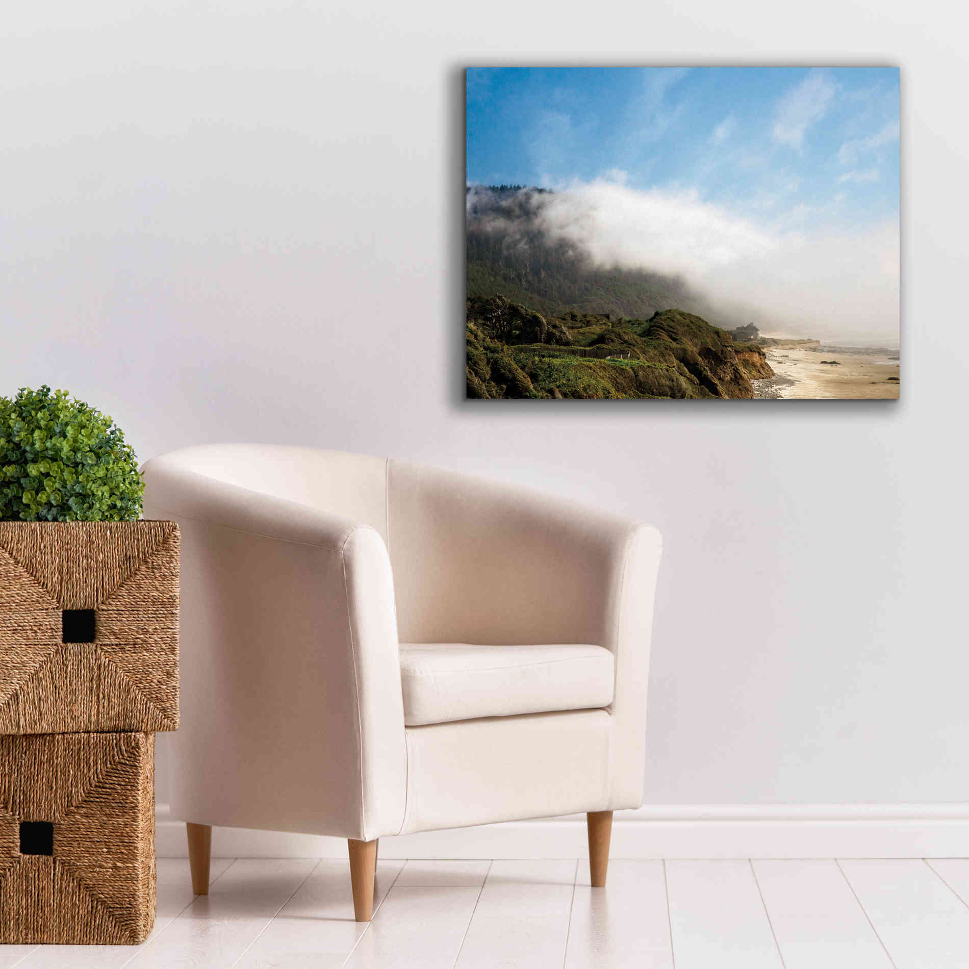 'Coastal Fog' by Debra Van Swearingen, Canvas Wall Art,34 x 26