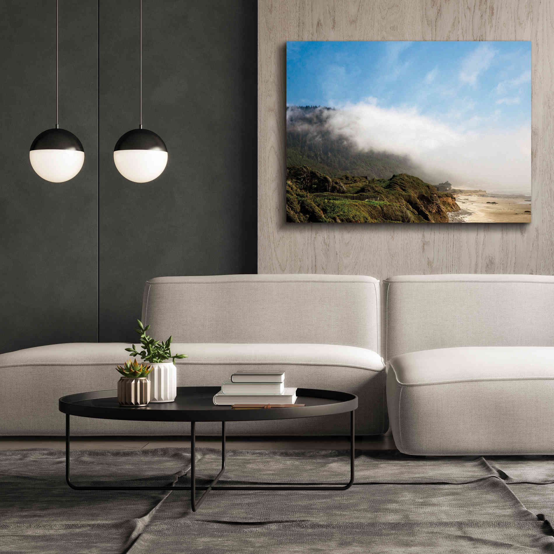 'Coastal Fog' by Debra Van Swearingen, Canvas Wall Art,54 x 40