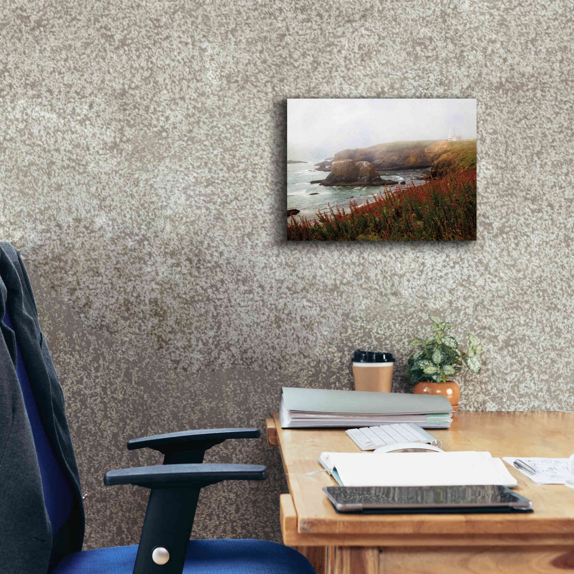 'Lighthouse Fog' by Debra Van Swearingen, Canvas Wall Art,16 x 12