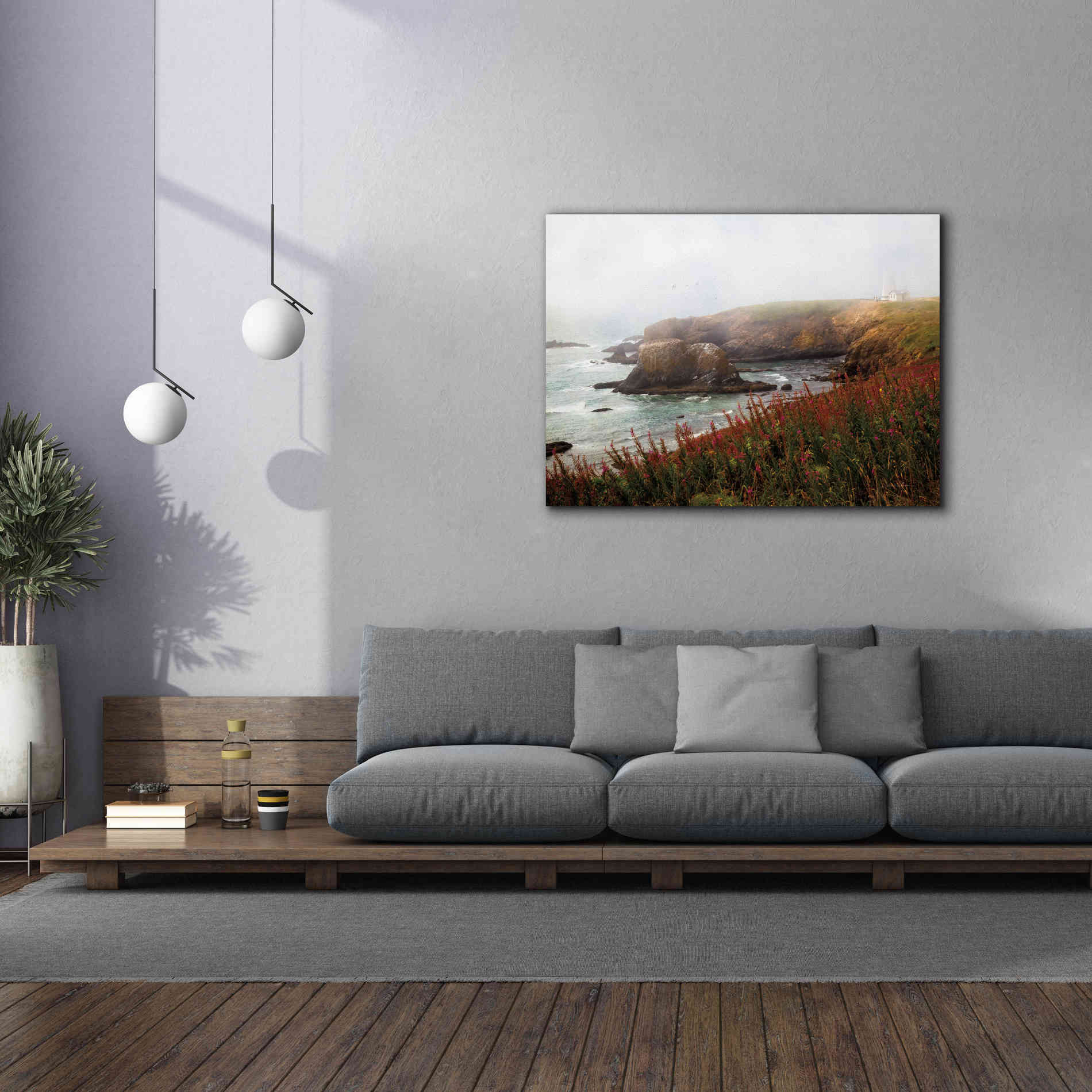 'Lighthouse Fog' by Debra Van Swearingen, Canvas Wall Art,54 x 40