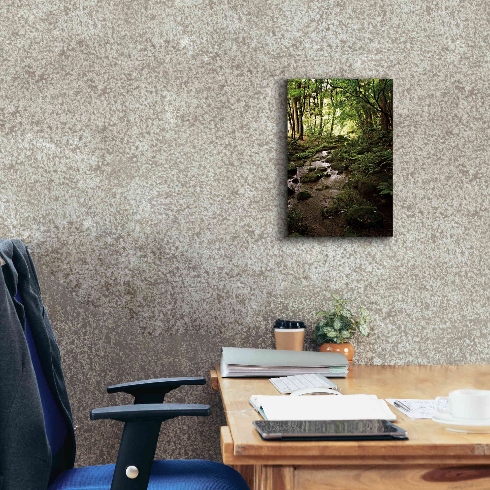 'Lush Creek in Forest' by Debra Van Swearingen, Canvas Wall Art,12 x 18