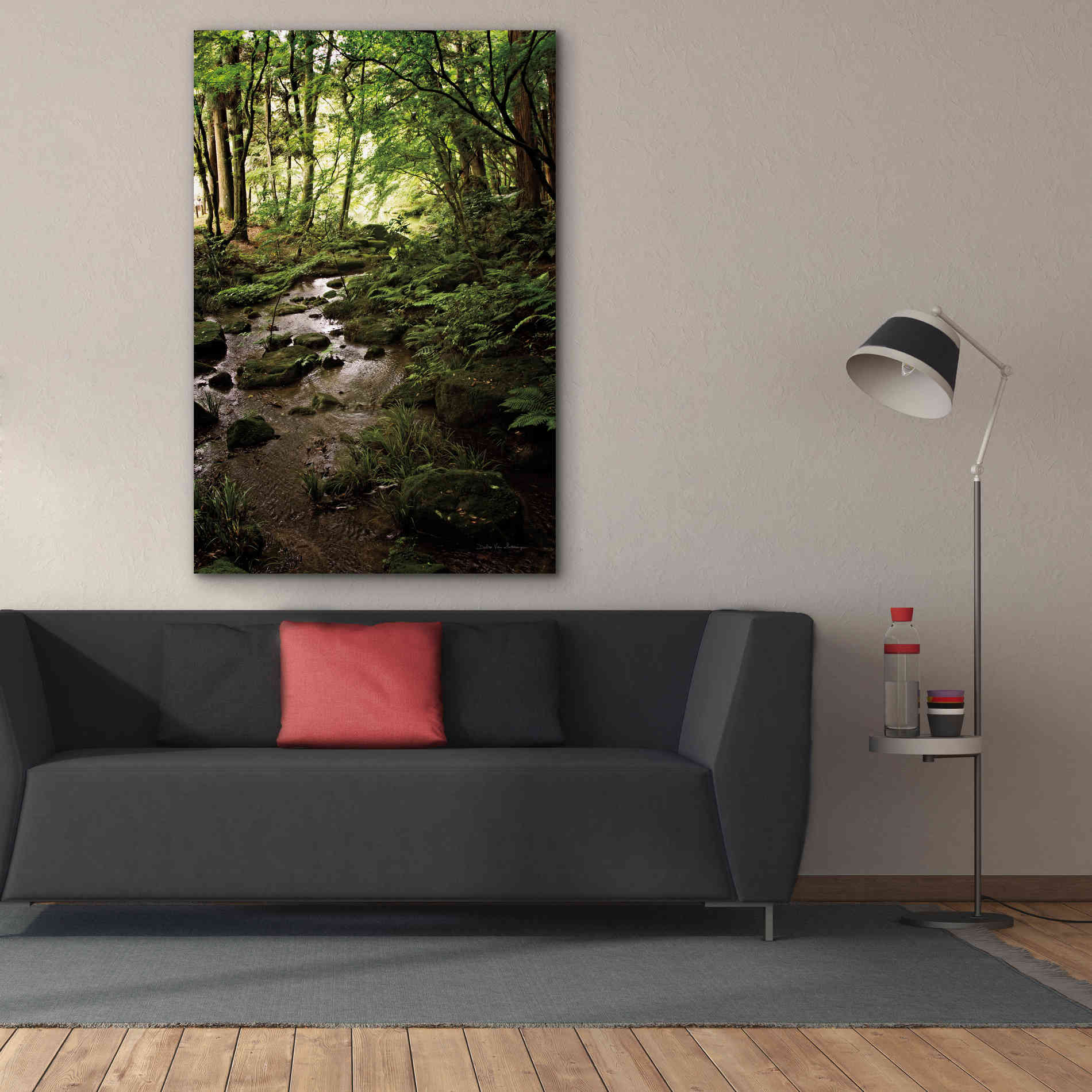 'Lush Creek in Forest' by Debra Van Swearingen, Canvas Wall Art,40 x 60