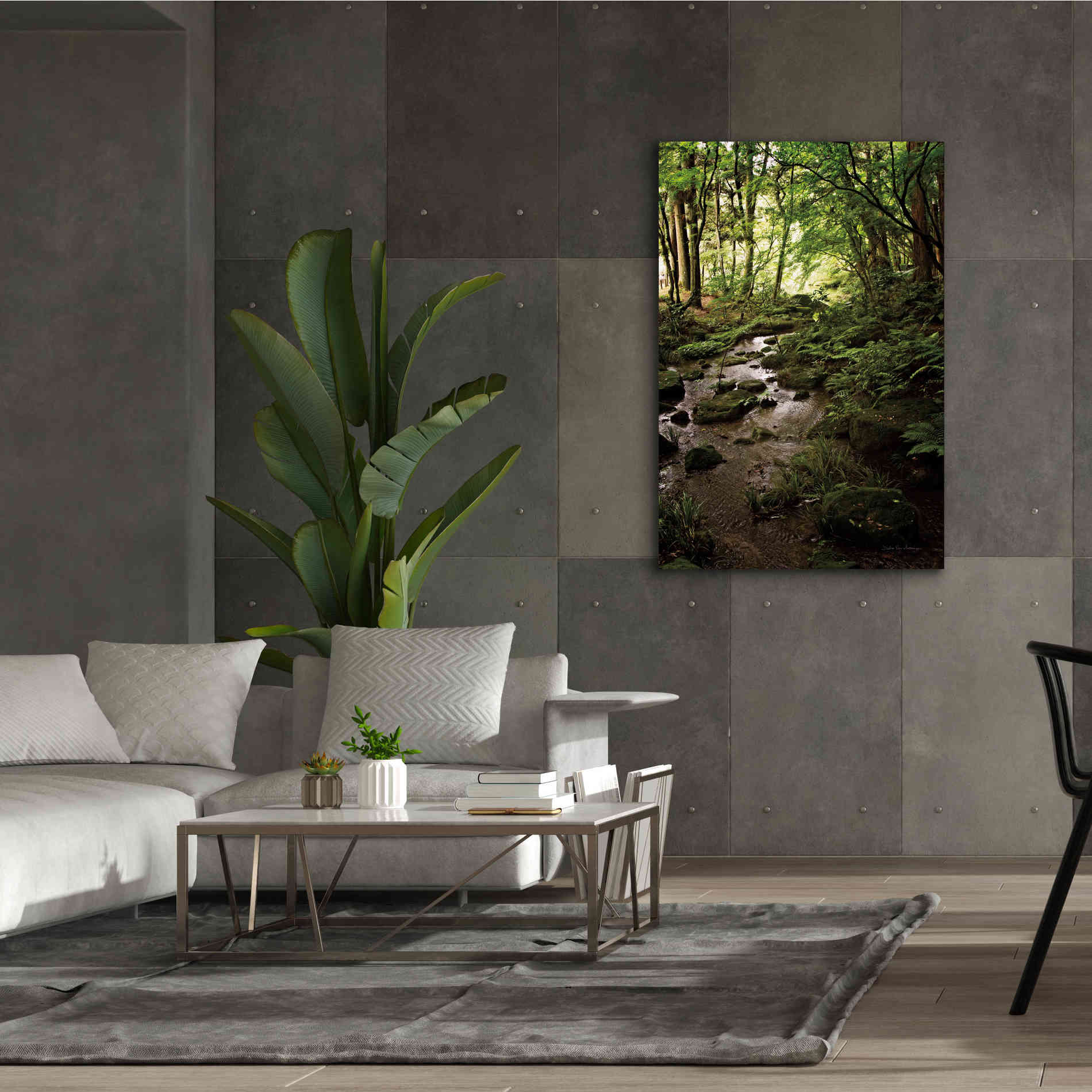 'Lush Creek in Forest' by Debra Van Swearingen, Canvas Wall Art,40 x 60