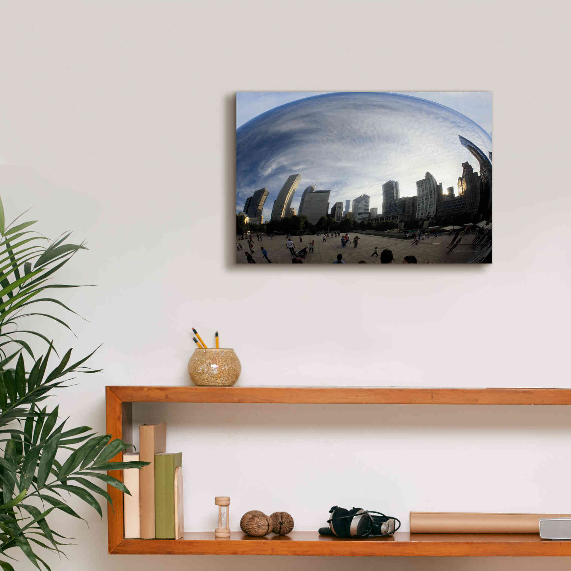 'The Bean Chicago' by Debra Van Swearingen, Canvas Wall Art,18 x 12