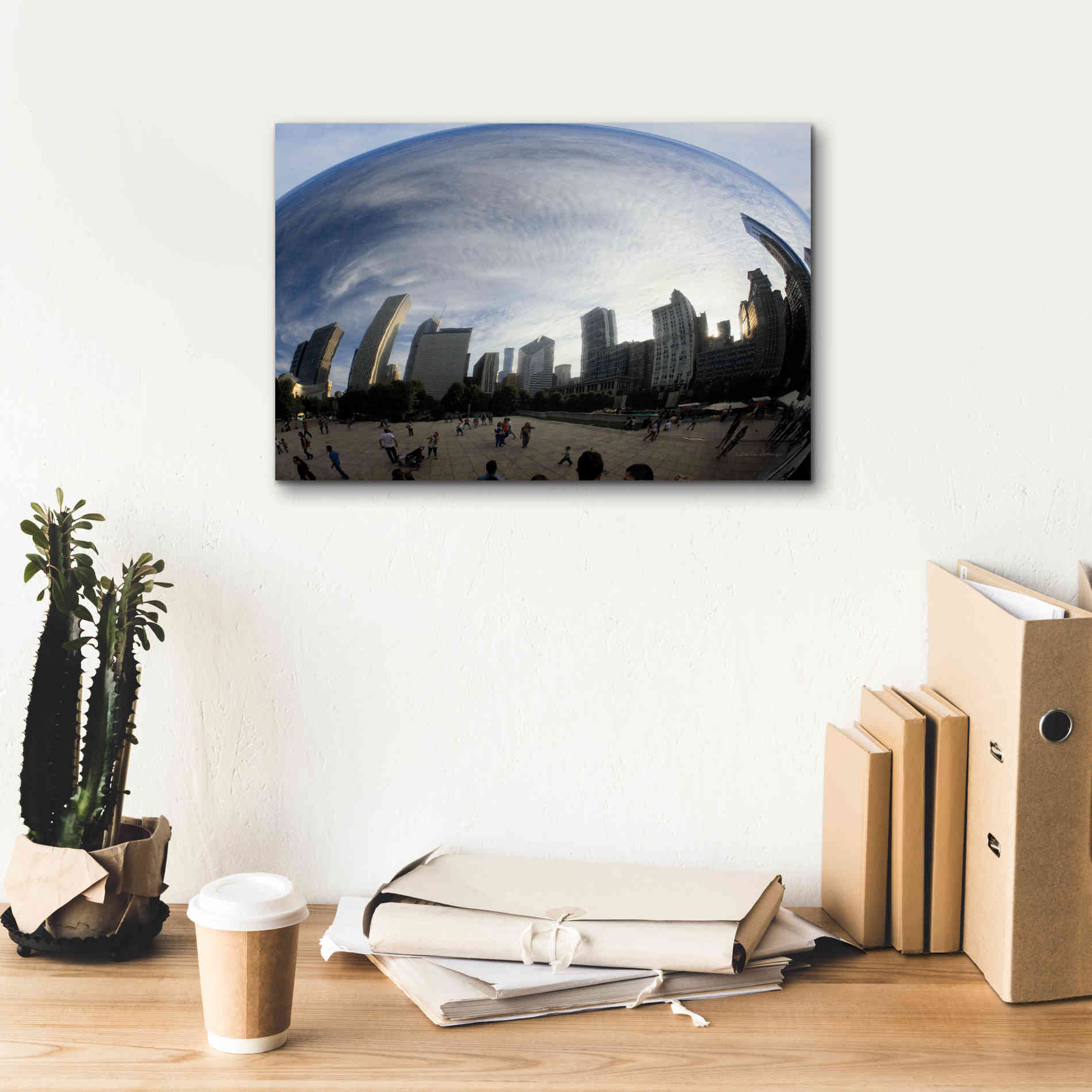 'The Bean Chicago' by Debra Van Swearingen, Canvas Wall Art,18 x 12
