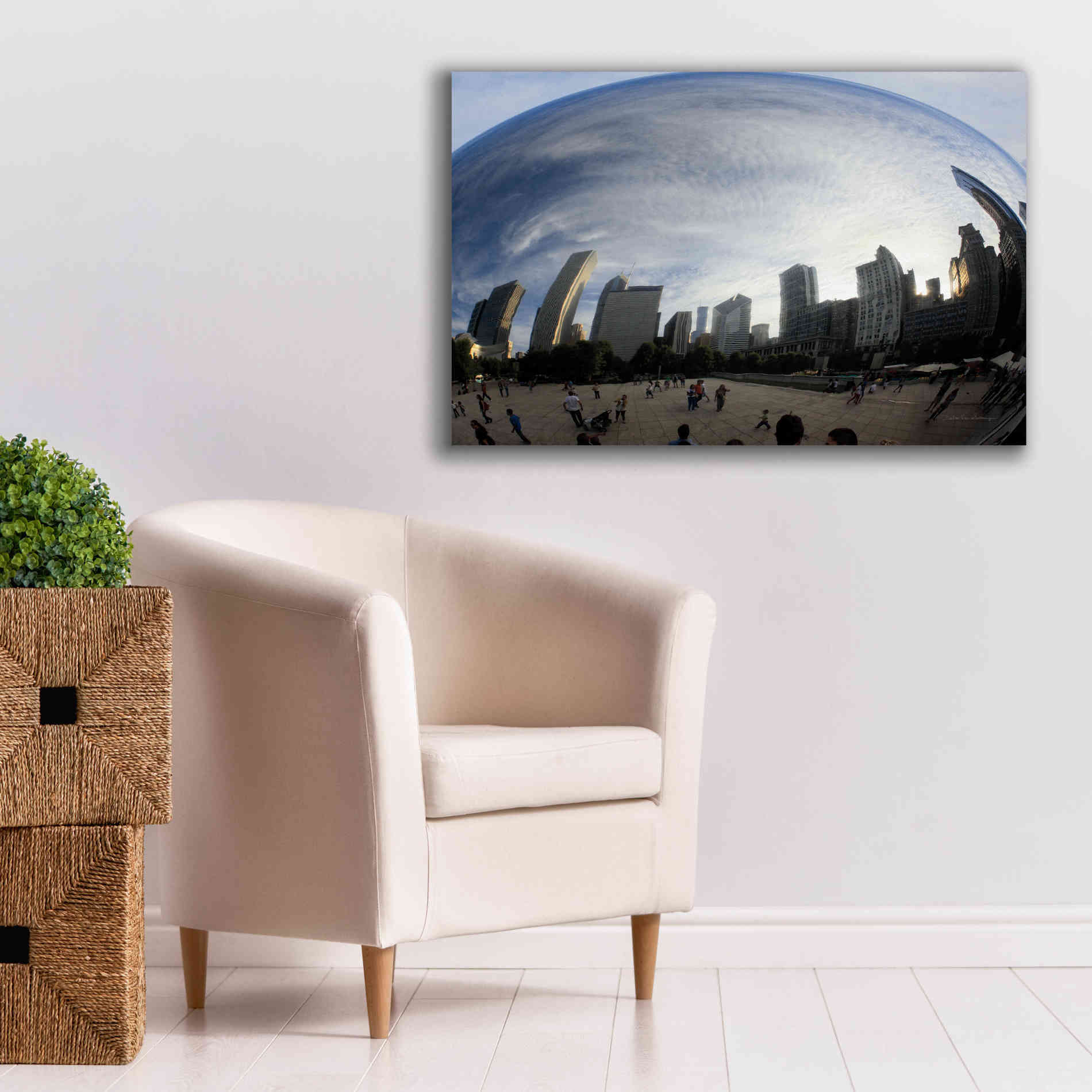 'The Bean Chicago' by Debra Van Swearingen, Canvas Wall Art,40 x 26