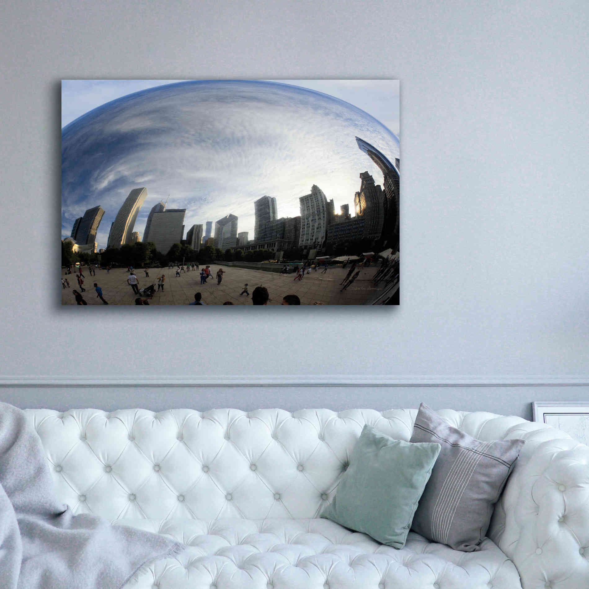 'The Bean Chicago' by Debra Van Swearingen, Canvas Wall Art,60 x 40