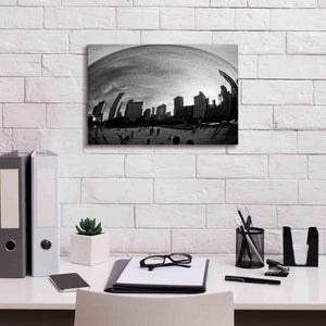'The Bean Chicago BW' by Debra Van Swearingen, Canvas Wall Art,18 x 12