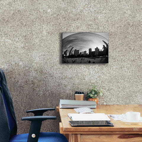 Image of 'The Bean Chicago BW' by Debra Van Swearingen, Canvas Wall Art,18 x 12