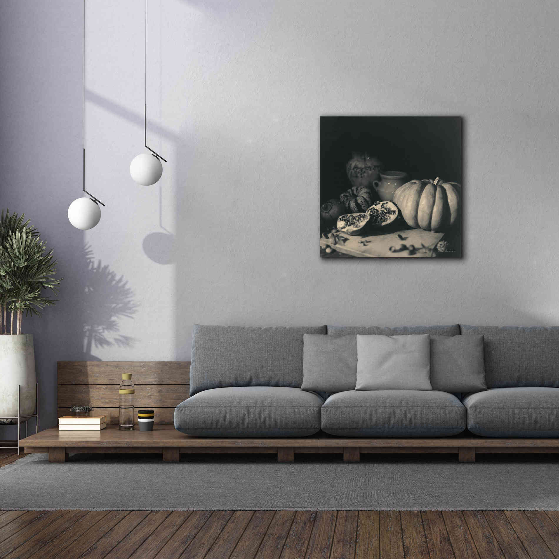 'Pumpkin and Pomegranate' by Debra Van Swearingen, Canvas Wall Art,37 x 37