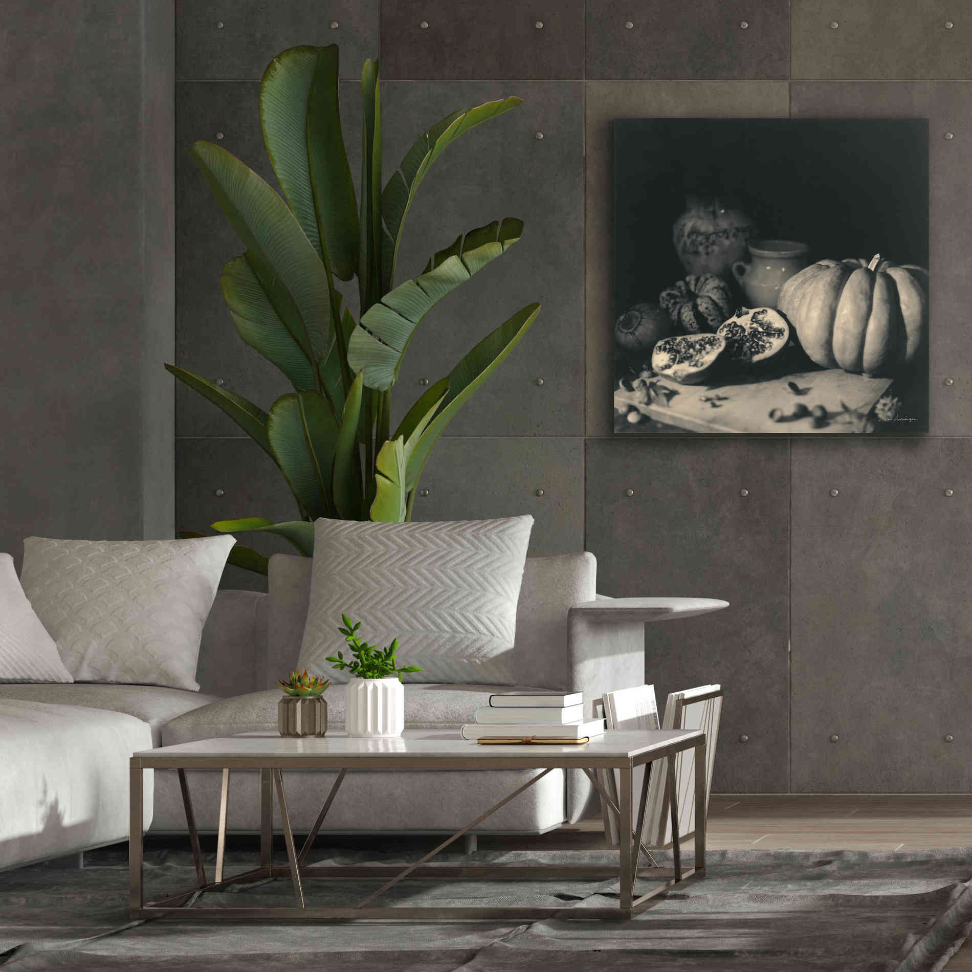 'Pumpkin and Pomegranate' by Debra Van Swearingen, Canvas Wall Art,37 x 37