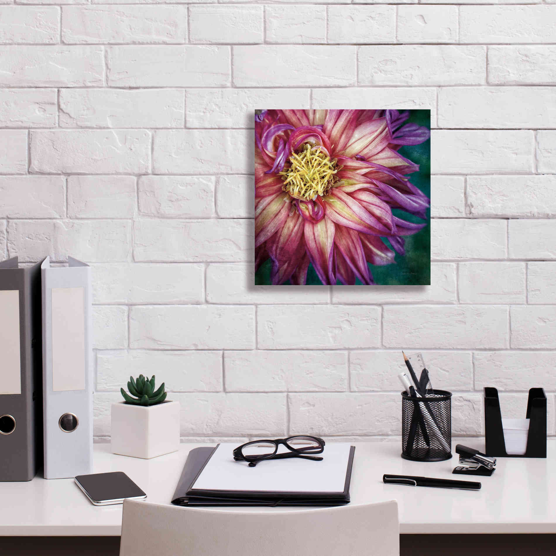 'Dahlia I' by Debra Van Swearingen, Canvas Wall Art,12 x 12