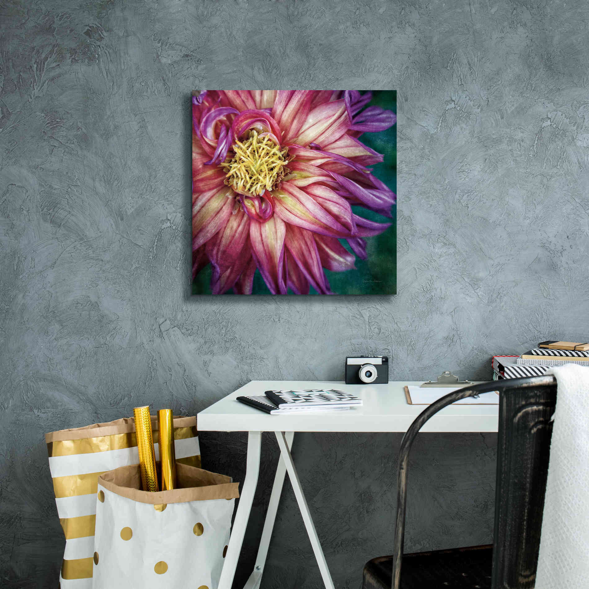 'Dahlia I' by Debra Van Swearingen, Canvas Wall Art,18 x 18