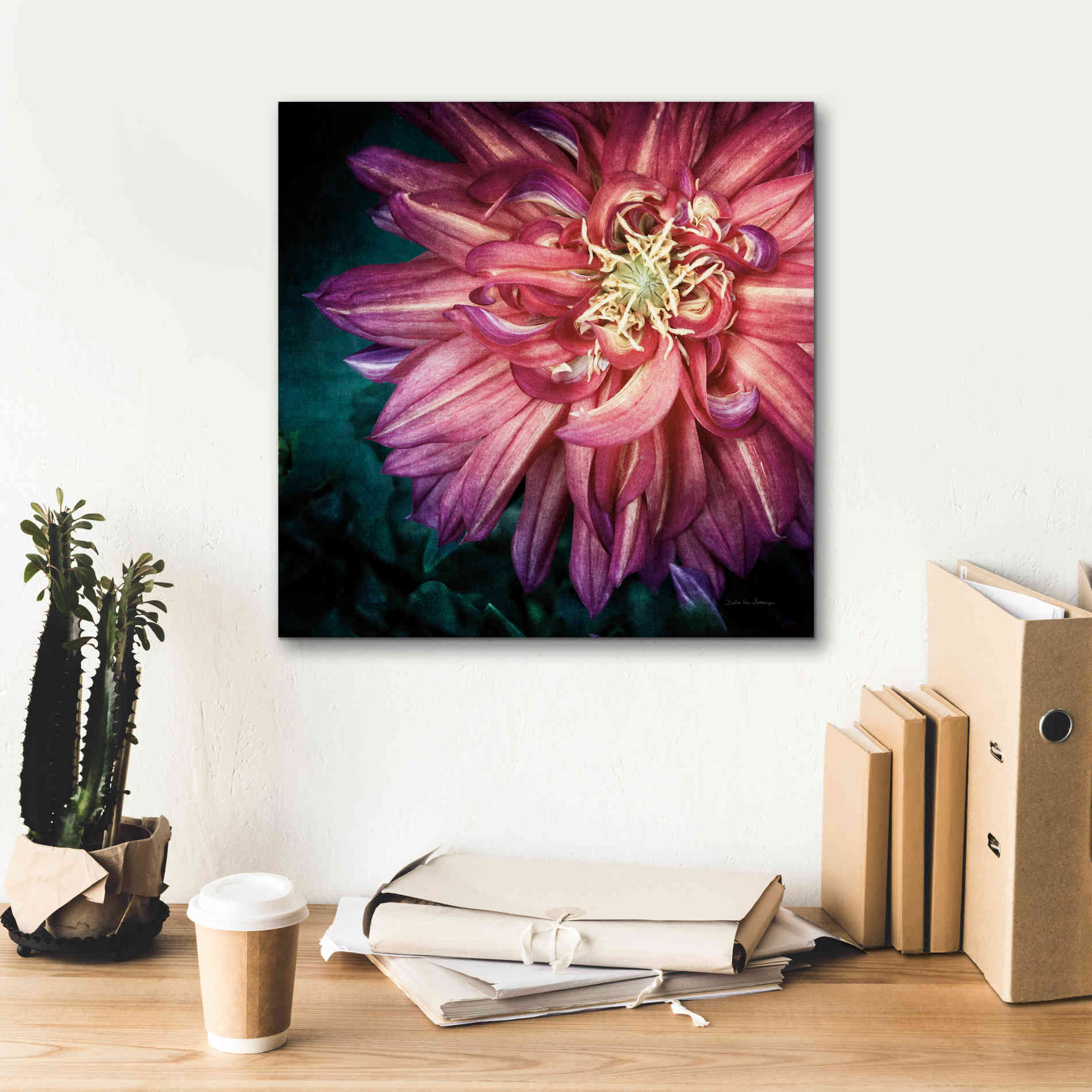 'Dahlia II' by Debra Van Swearingen, Canvas Wall Art,18 x 18
