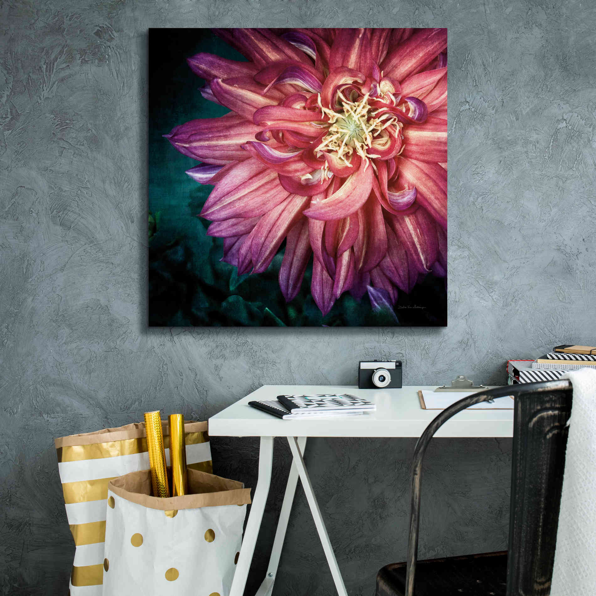 'Dahlia II' by Debra Van Swearingen, Canvas Wall Art,26 x 26