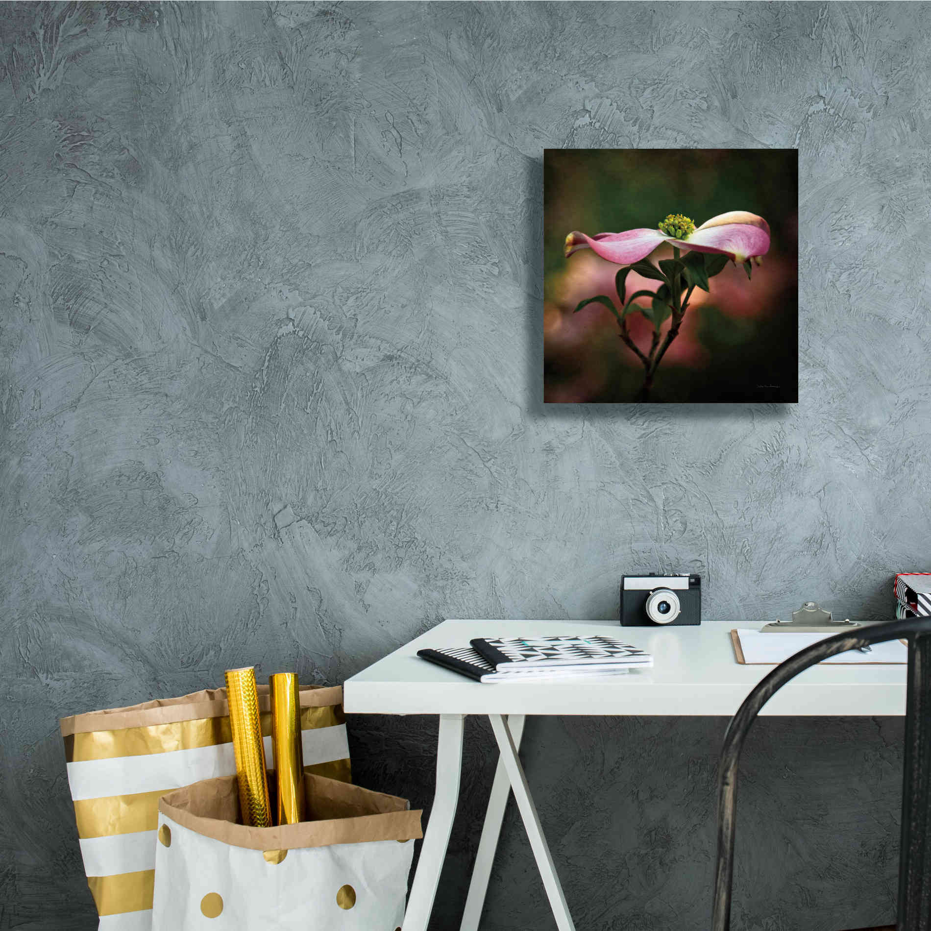 'Pink Dogwood I' by Debra Van Swearingen, Canvas Wall Art,12 x 12