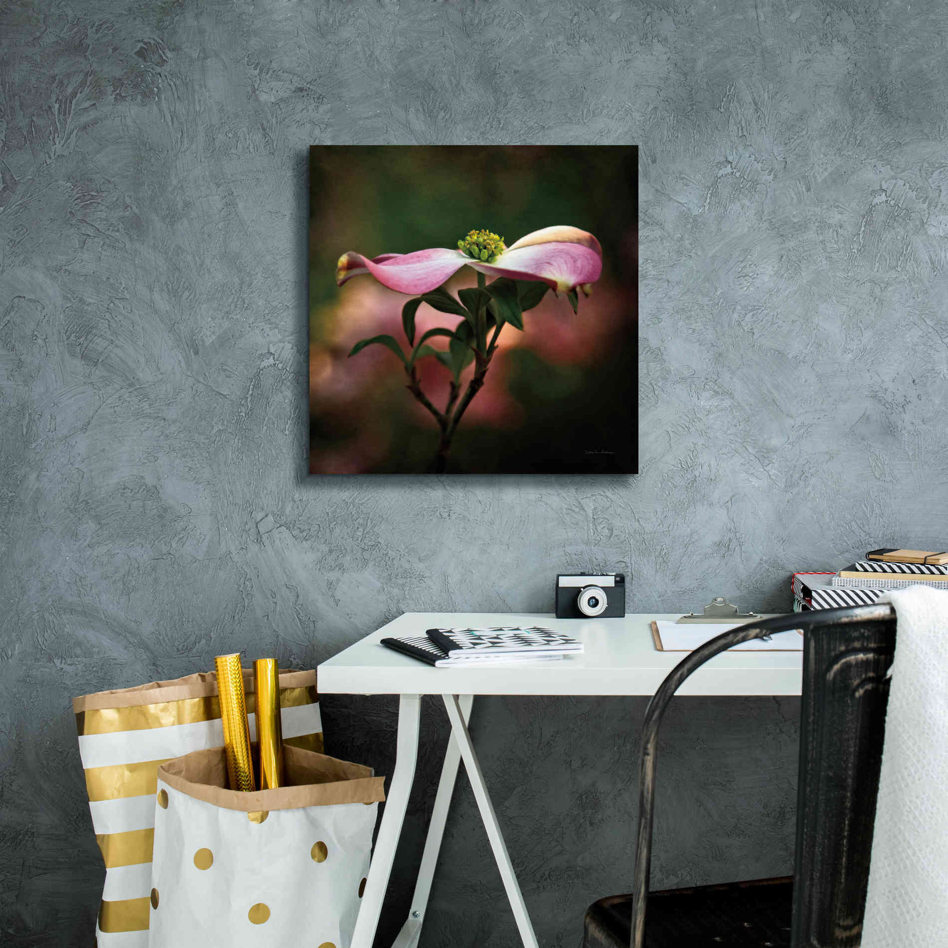 'Pink Dogwood I' by Debra Van Swearingen, Canvas Wall Art,18 x 18