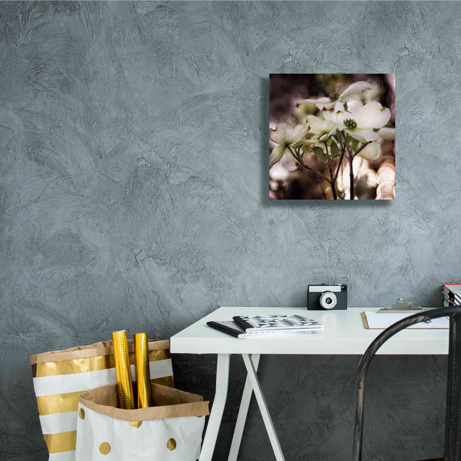 'White Dogwood II' by Debra Van Swearingen, Canvas Wall Art,12 x 12