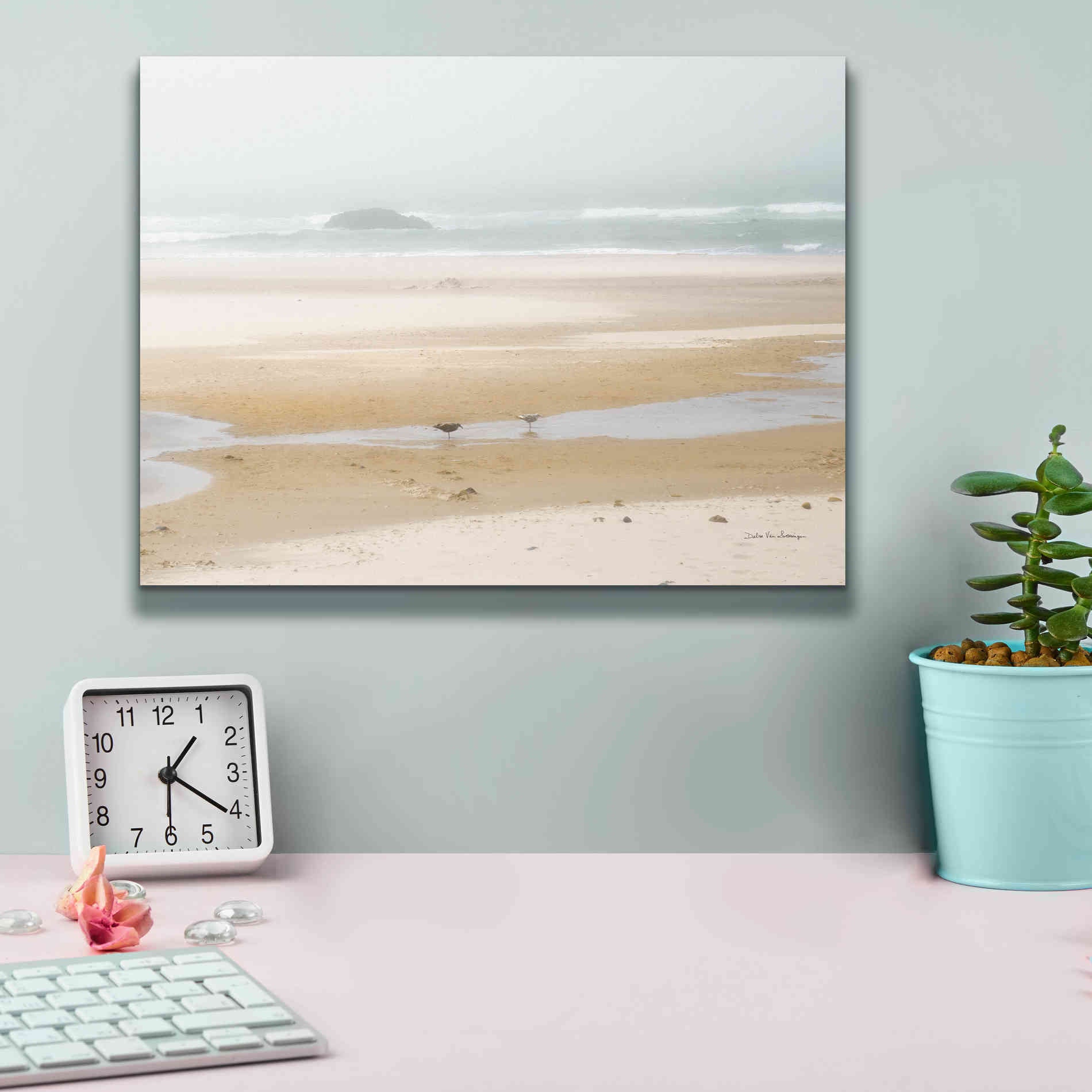 'Cold Beach I' by Debra Van Swearingen, Canvas Wall Art,16 x 12
