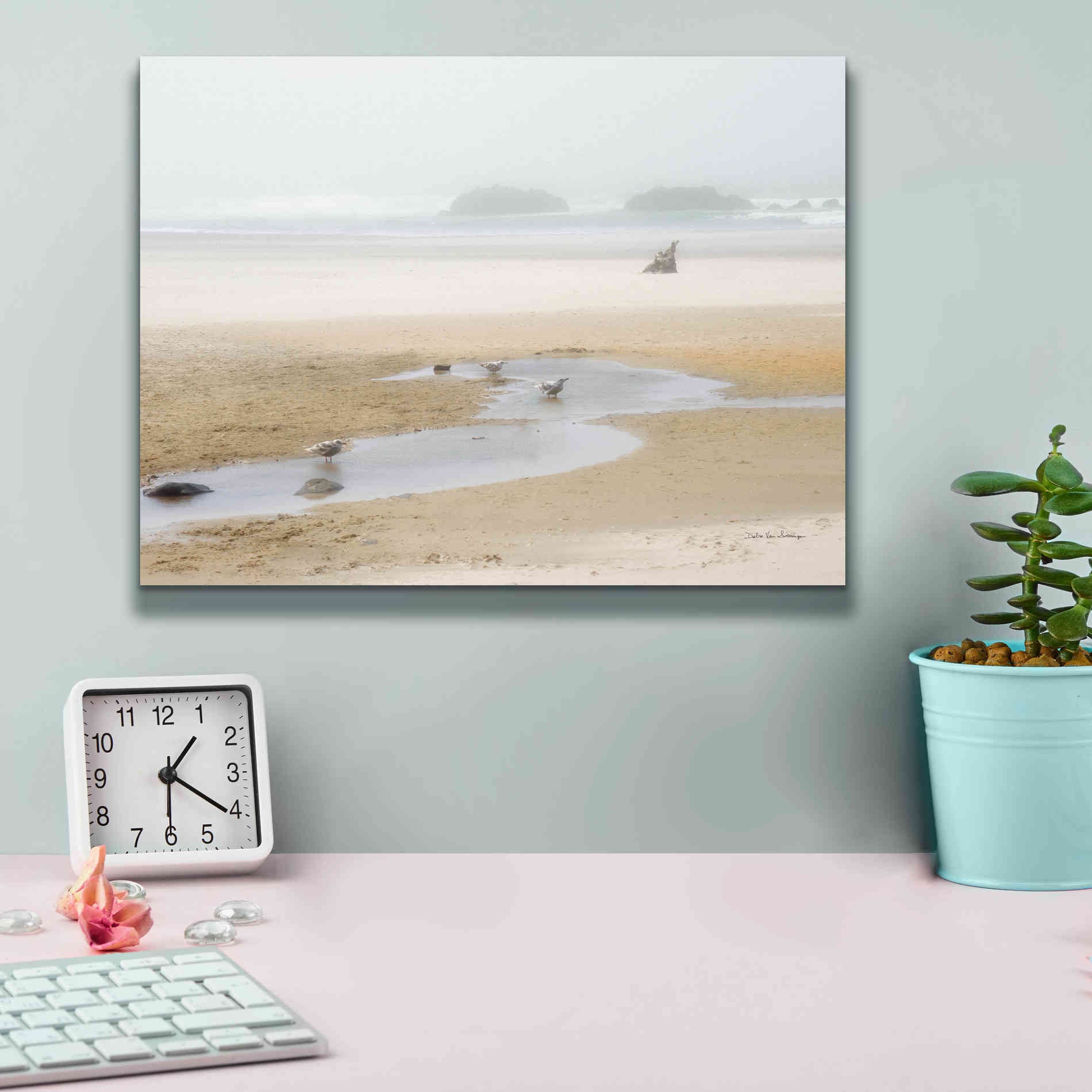 'Cold Beach II' by Debra Van Swearingen, Canvas Wall Art,16 x 12