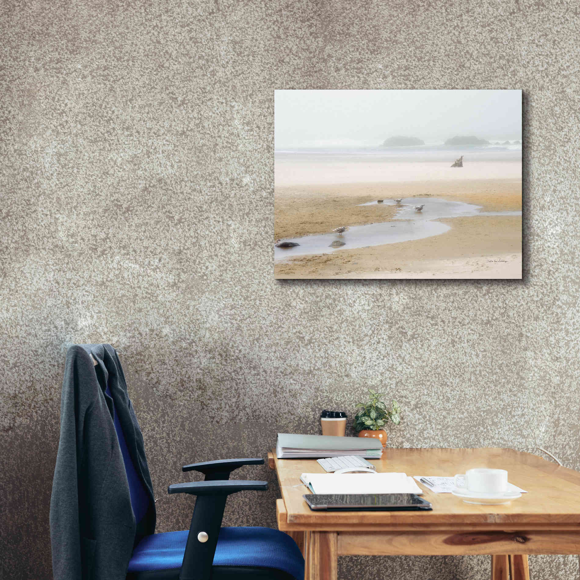 'Cold Beach II' by Debra Van Swearingen, Canvas Wall Art,34 x 26