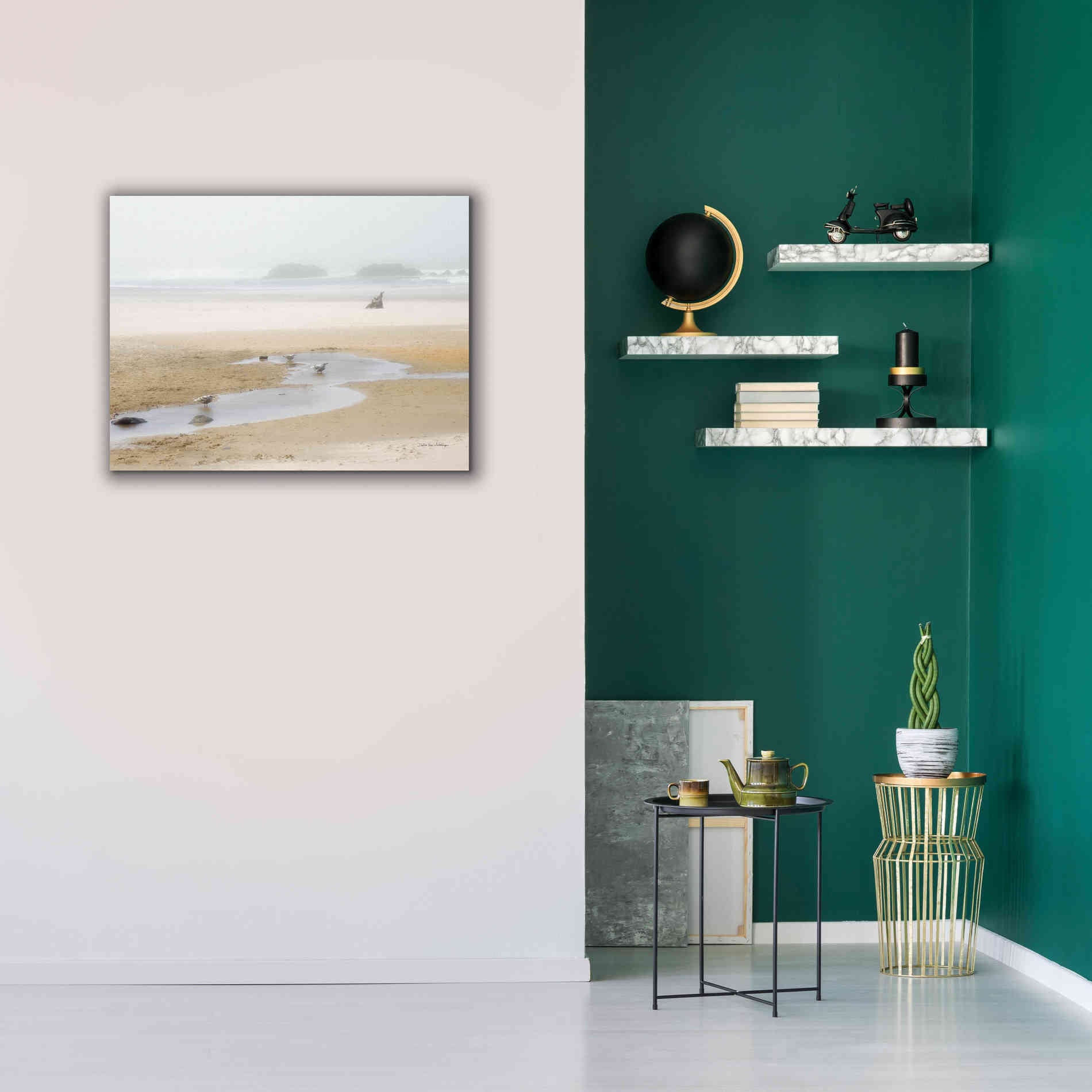 'Cold Beach II' by Debra Van Swearingen, Canvas Wall Art,34 x 26