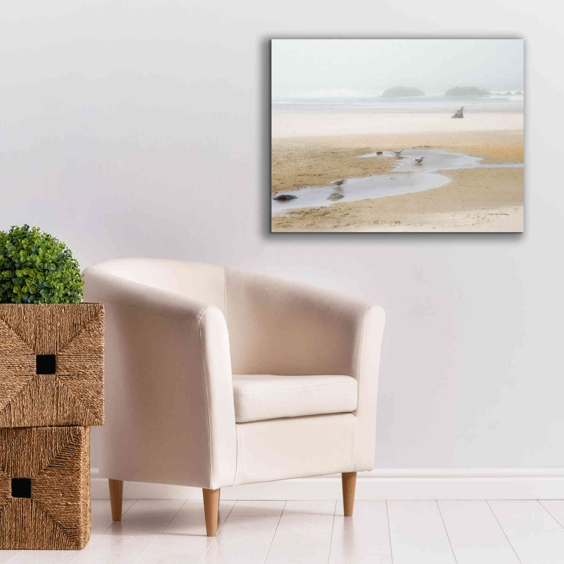 'Cold Beach II' by Debra Van Swearingen, Canvas Wall Art,34 x 26