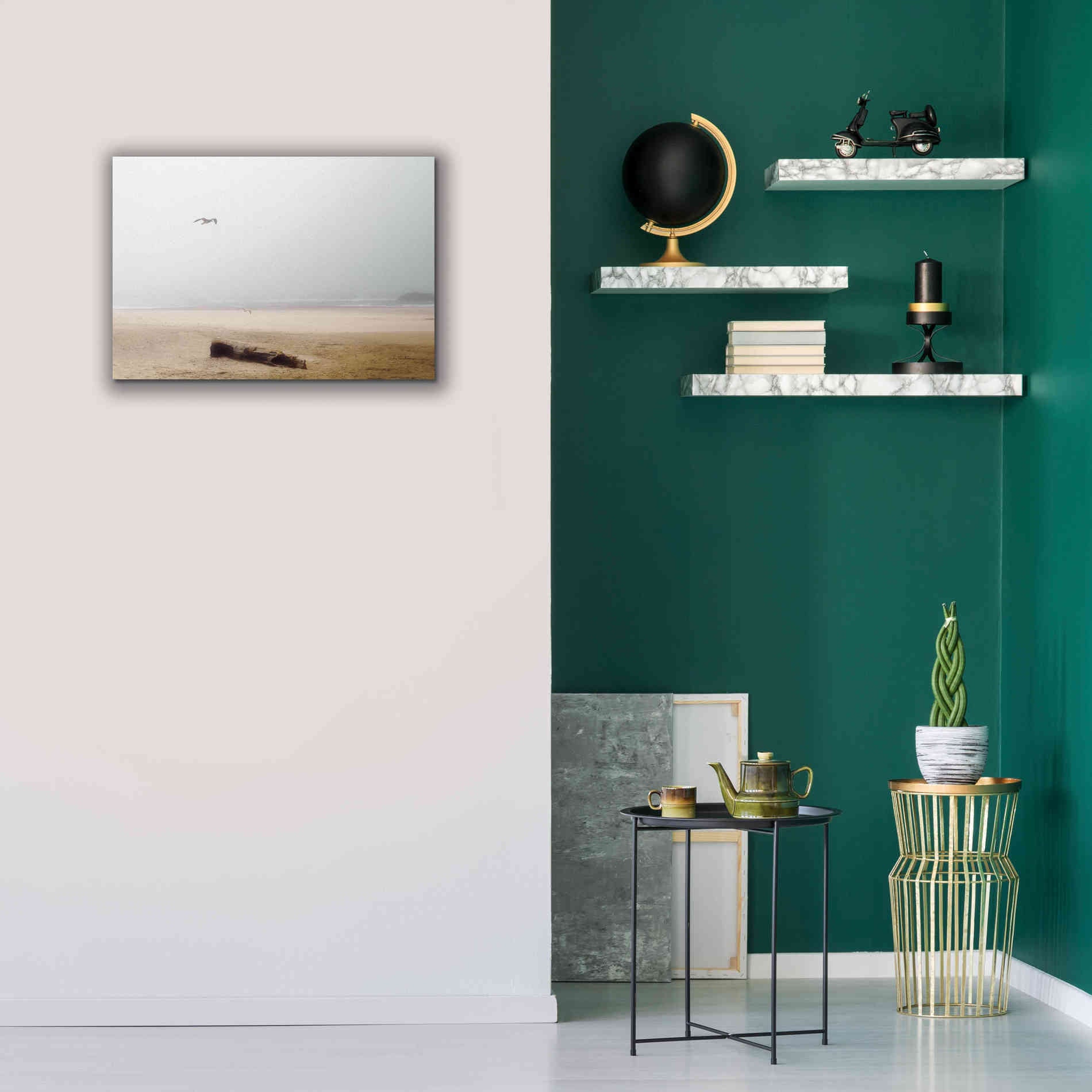 'Cold Beach III' by Debra Van Swearingen, Canvas Wall Art,26 x 18