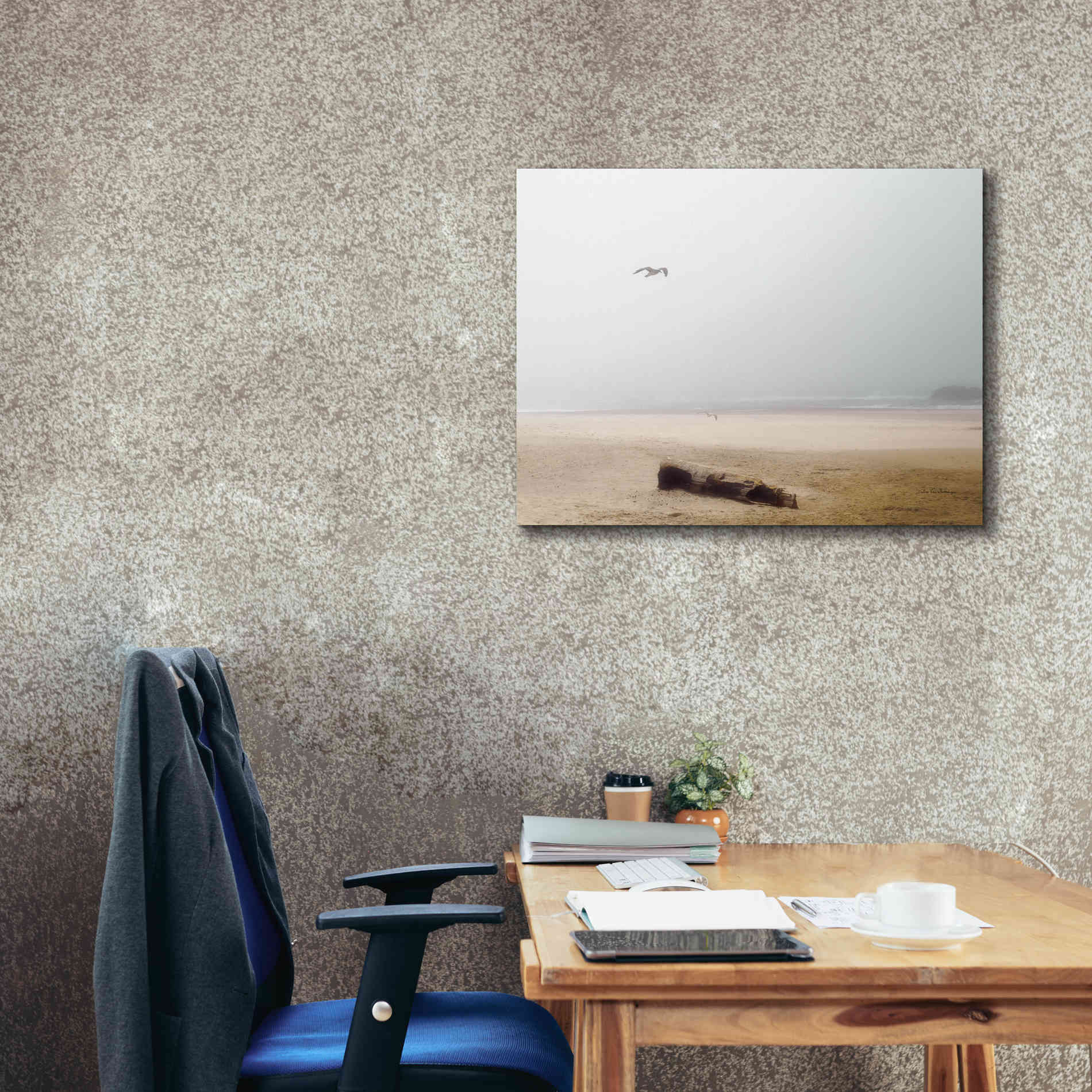 'Cold Beach III' by Debra Van Swearingen, Canvas Wall Art,34 x 26