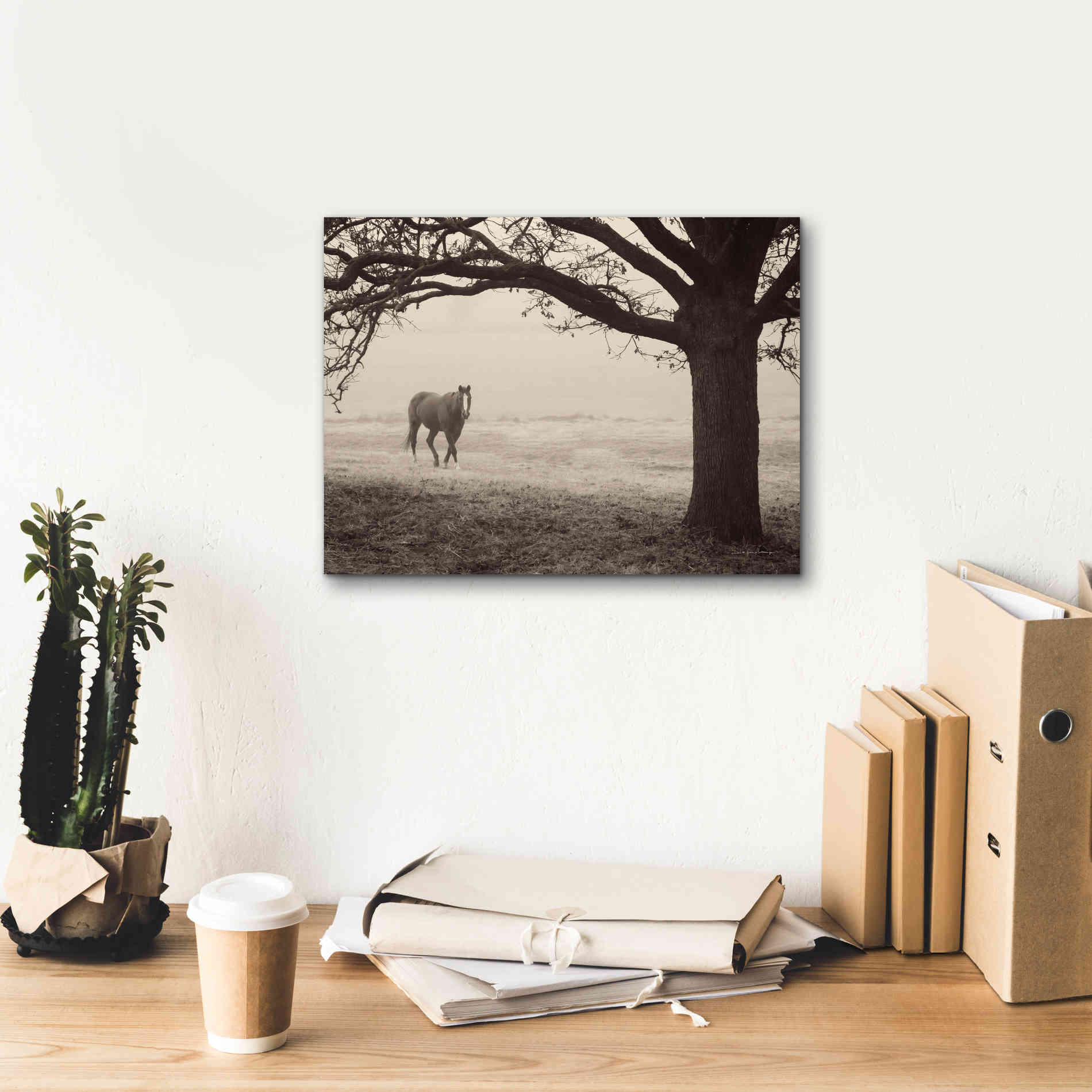 'Hazy Horse I' by Debra Van Swearingen, Canvas Wall Art,16 x 12
