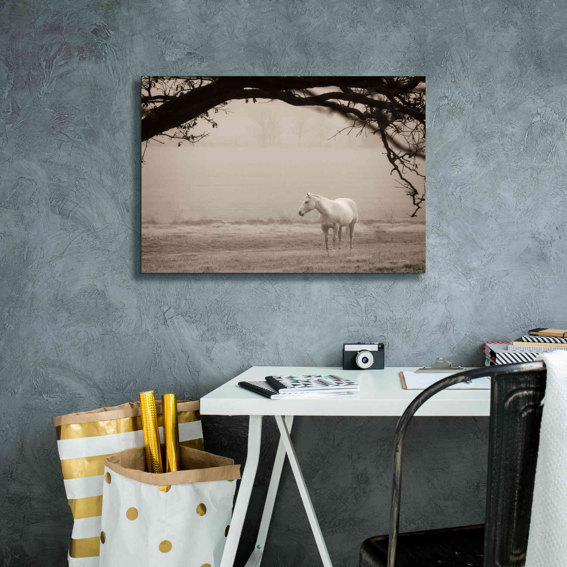'Hazy Horse II' by Debra Van Swearingen, Canvas Wall Art,26 x 18
