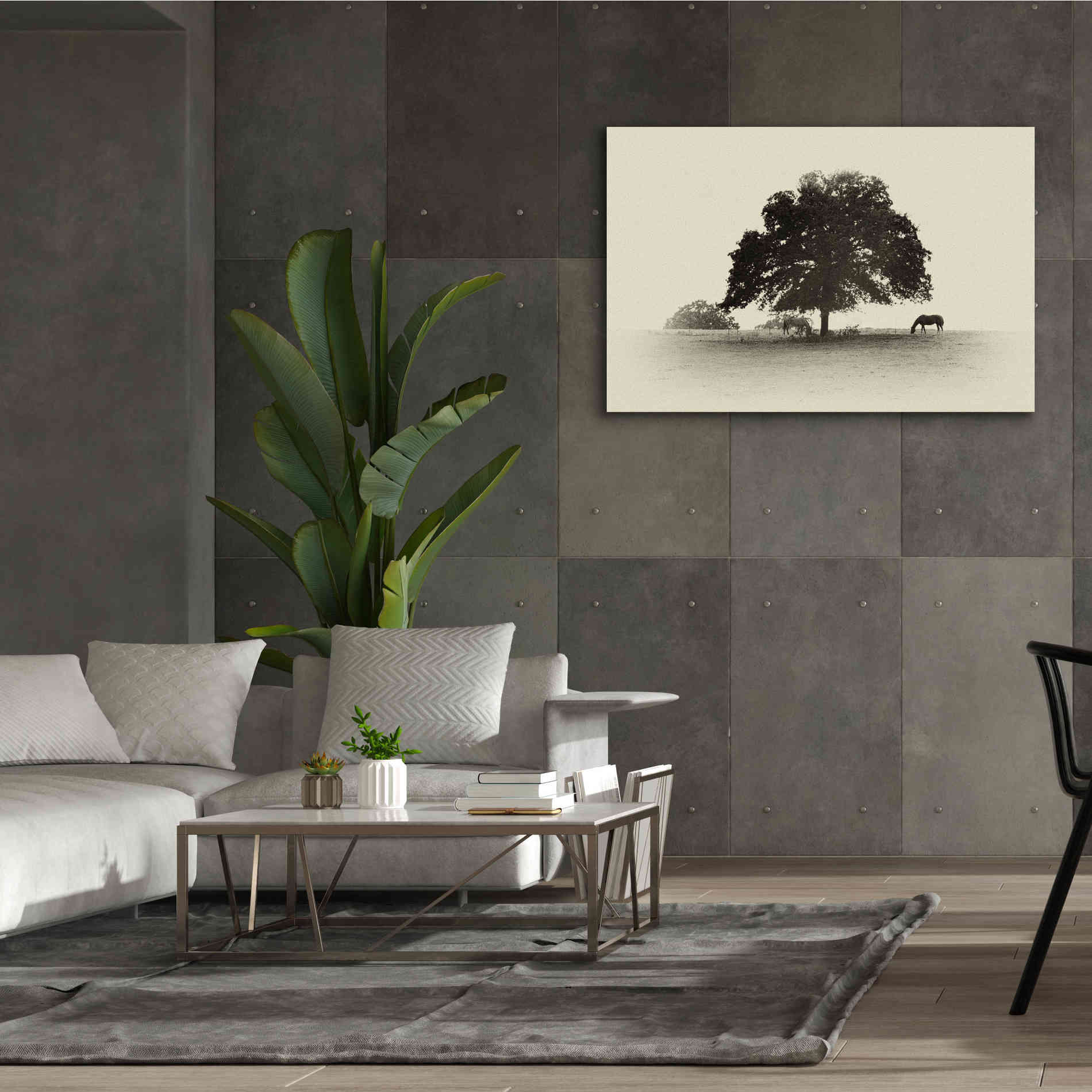 'Horses and Trees I' by Debra Van Swearingen, Canvas Wall Art,60 x 40