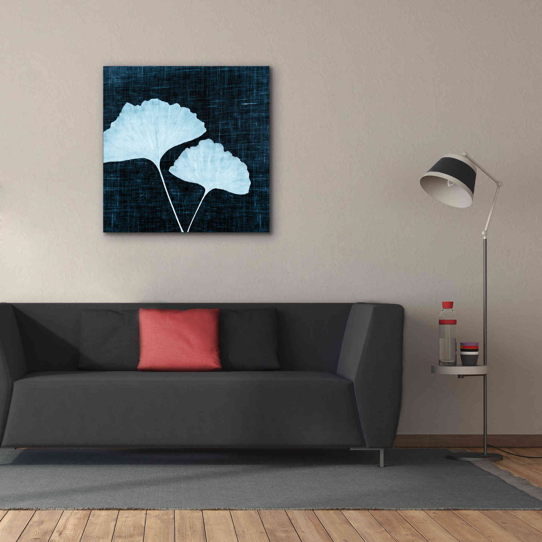 'Leaves on Linen I' by Debra Van Swearingen, Canvas Wall Art,37 x 37