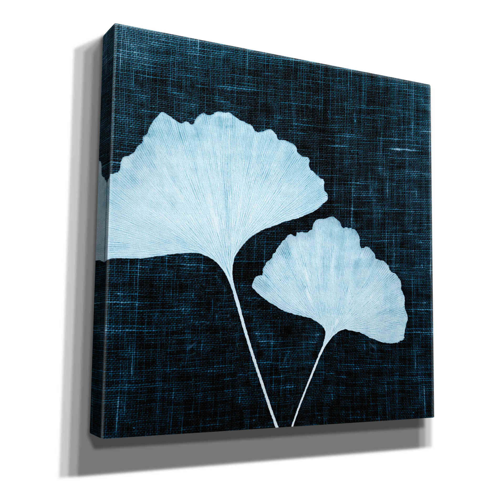 'Leaves on Linen I' by Debra Van Swearingen, Canvas Wall Art,12x12x1.1x0,18x18x1.1x0,26x26x1.74x0,37x37x1.74x0