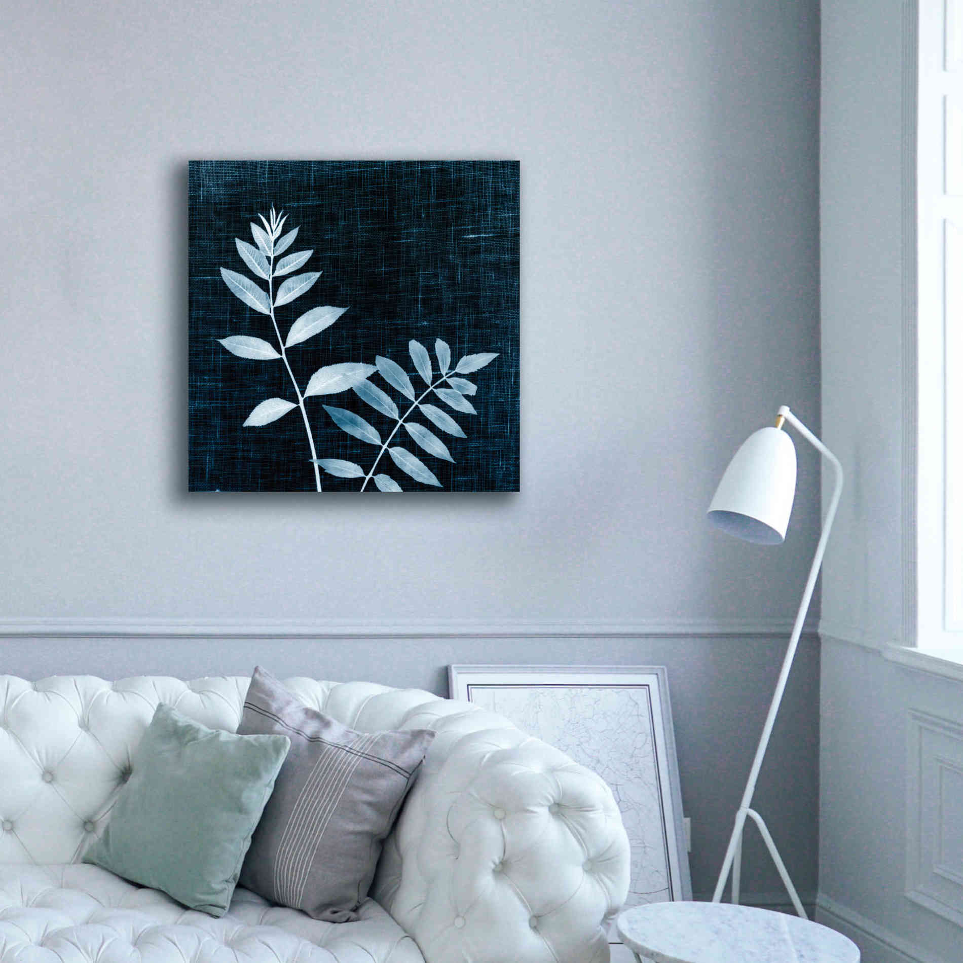 'Leaves on Linen II' by Debra Van Swearingen, Canvas Wall Art,37 x 37