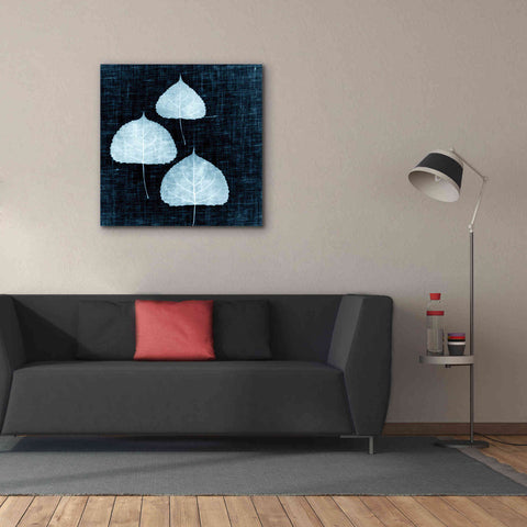 Image of 'Leaves on Linen III' by Debra Van Swearingen, Canvas Wall Art,37 x 37