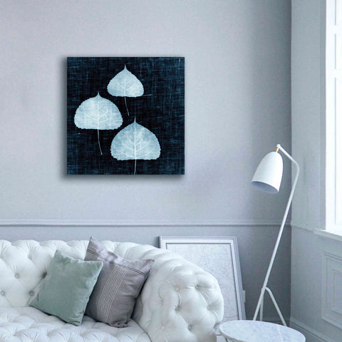 Image of 'Leaves on Linen III' by Debra Van Swearingen, Canvas Wall Art,37 x 37