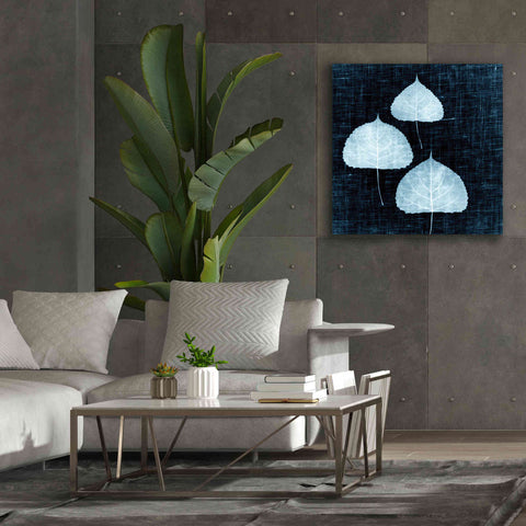 Image of 'Leaves on Linen III' by Debra Van Swearingen, Canvas Wall Art,37 x 37