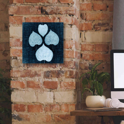 Image of 'Leaves on Linen IV' by Debra Van Swearingen, Canvas Wall Art,12 x 12