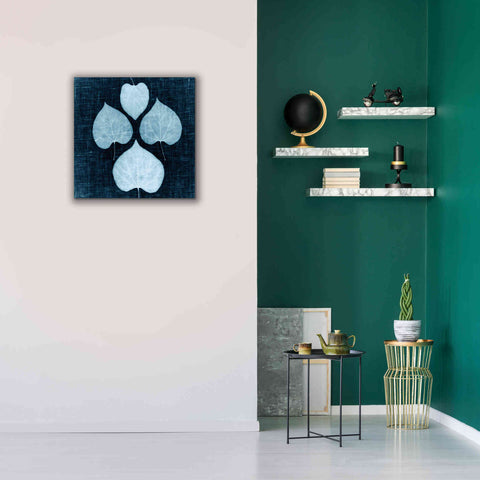 Image of 'Leaves on Linen IV' by Debra Van Swearingen, Canvas Wall Art,26 x 26