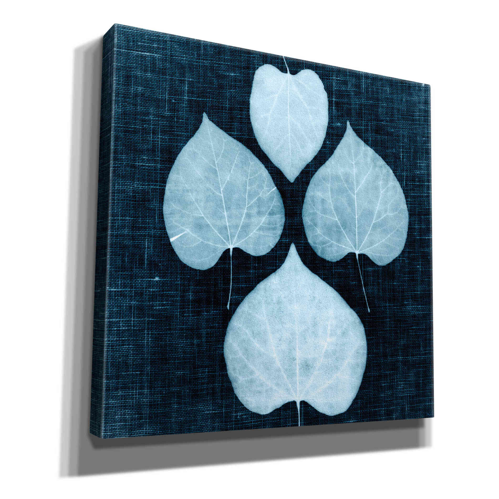 'Leaves on Linen IV' by Debra Van Swearingen, Canvas Wall Art,12x12x1.1x0,18x18x1.1x0,26x26x1.74x0,37x37x1.74x0